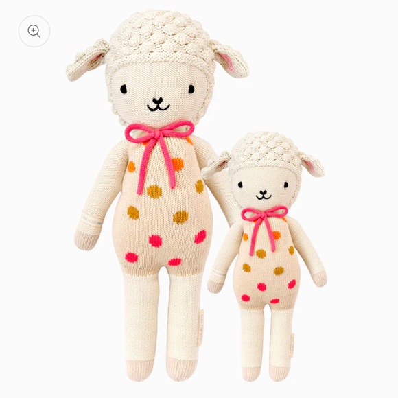 Cuddle and Kind, Lucy the lamb handmade knit 20”, larger